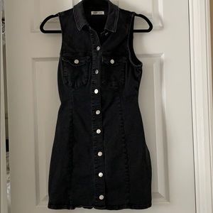 Lightly worn black denim dress
